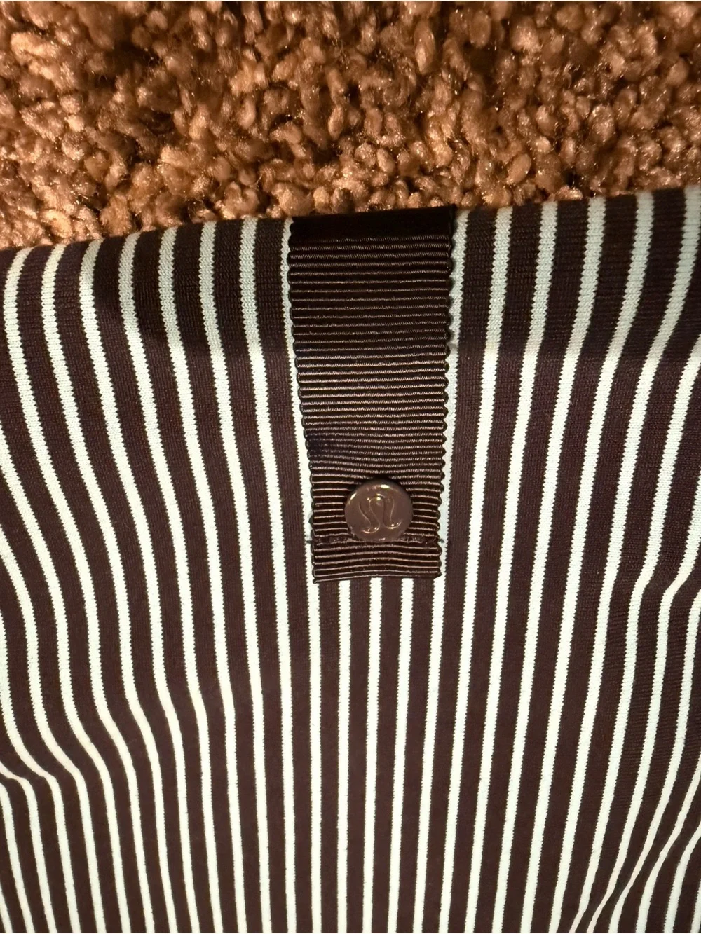 lululemon athletica Navy and White Striped Wrap Scarf